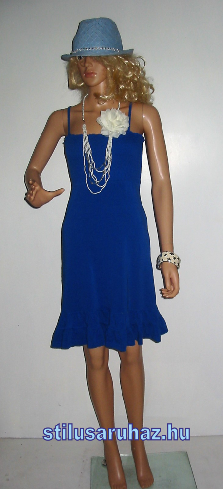 Királykék vállpántos ruha