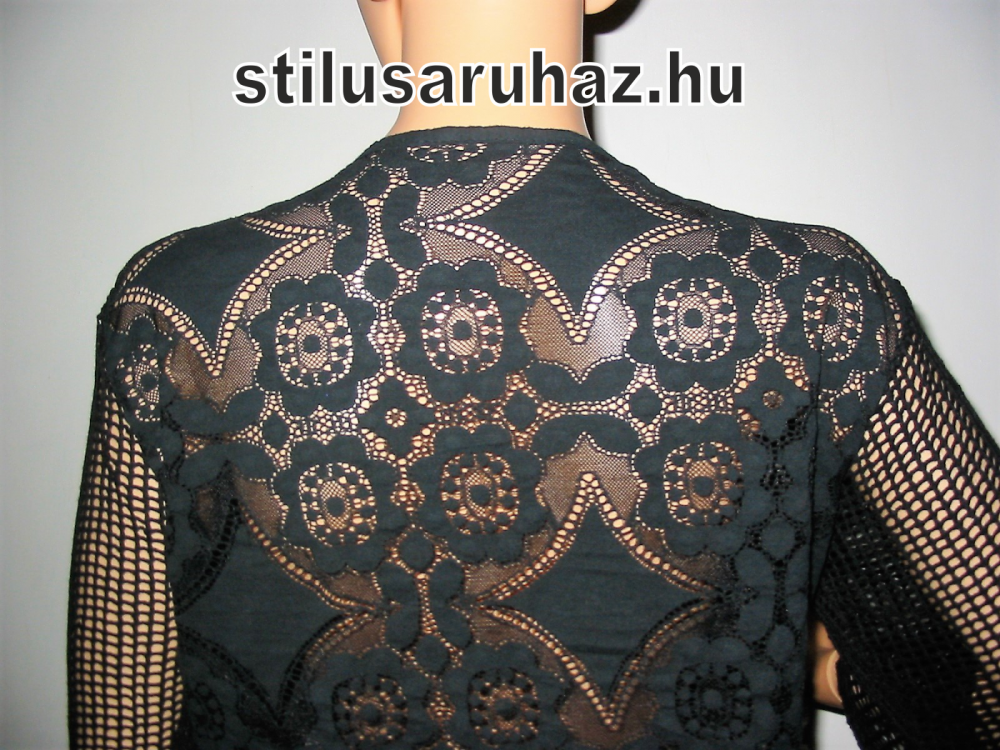 Fekete csipkés kardigán