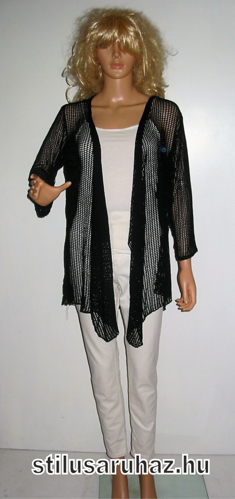 Fekete csipkés kardigán
