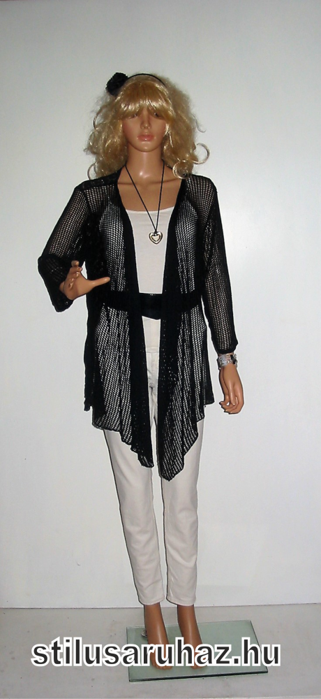 Fekete csipkés kardigán