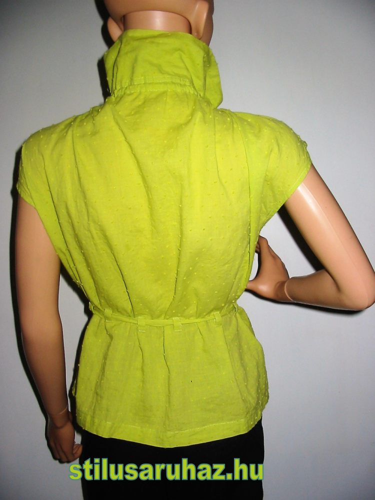 Almazöld ujjatlan blúz