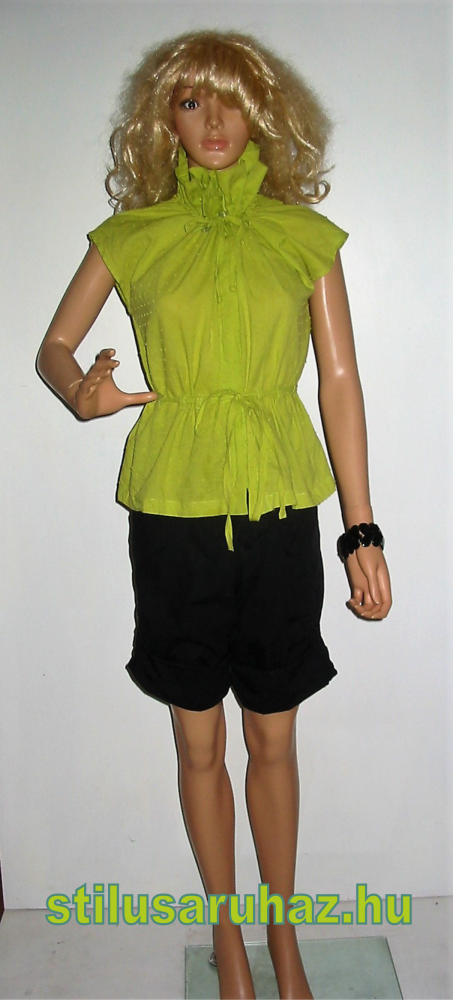 Almazöld ujjatlan blúz