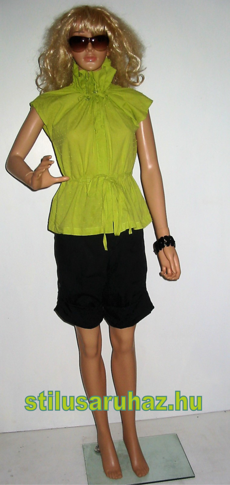 Almazöld ujjatlan blúz