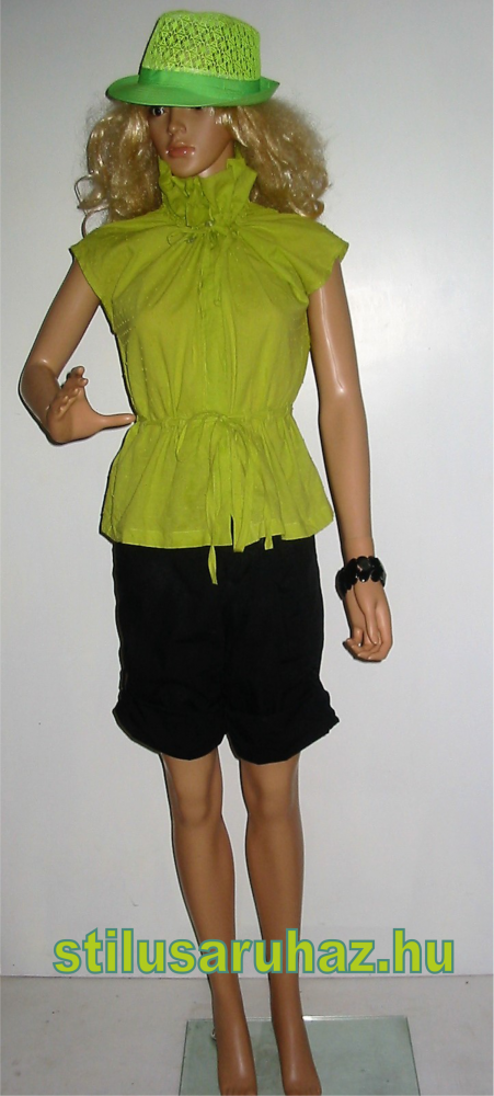 Almazöld ujjatlan blúz