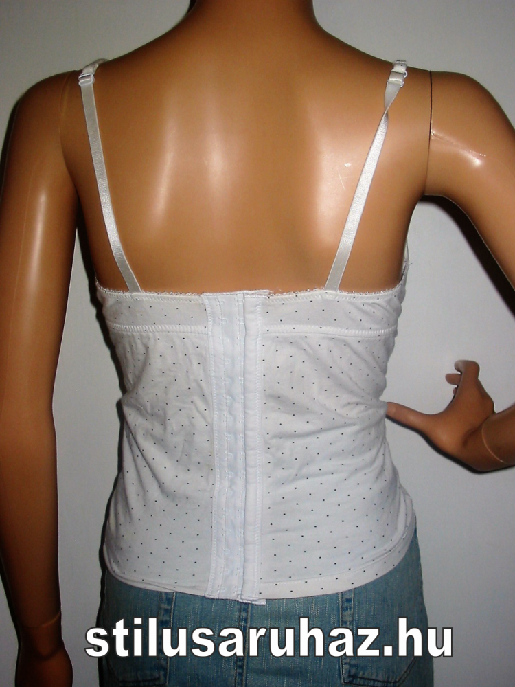 Vállpános, pöttyös top Isadora