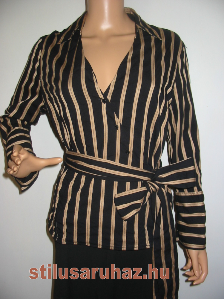 Csíkos, hosszú ujjú felső Amaranto