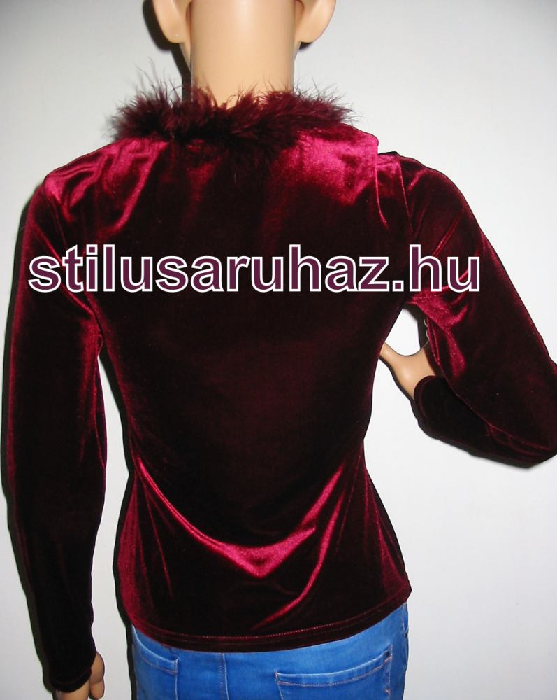 Bársony hosszú ujjú felső