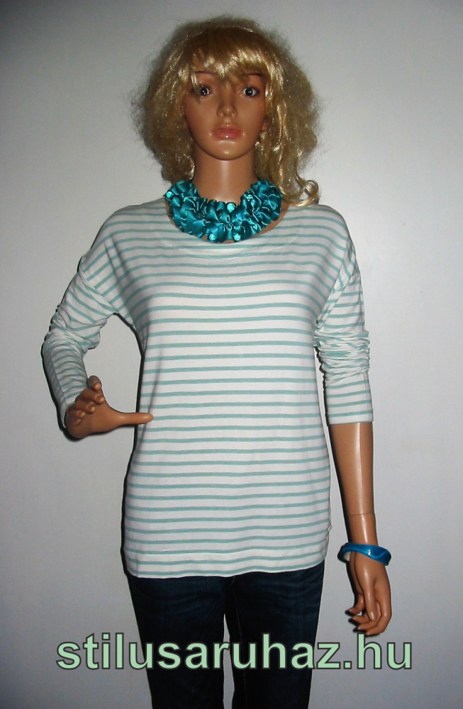 Csíkos, hosszú ujjú póló