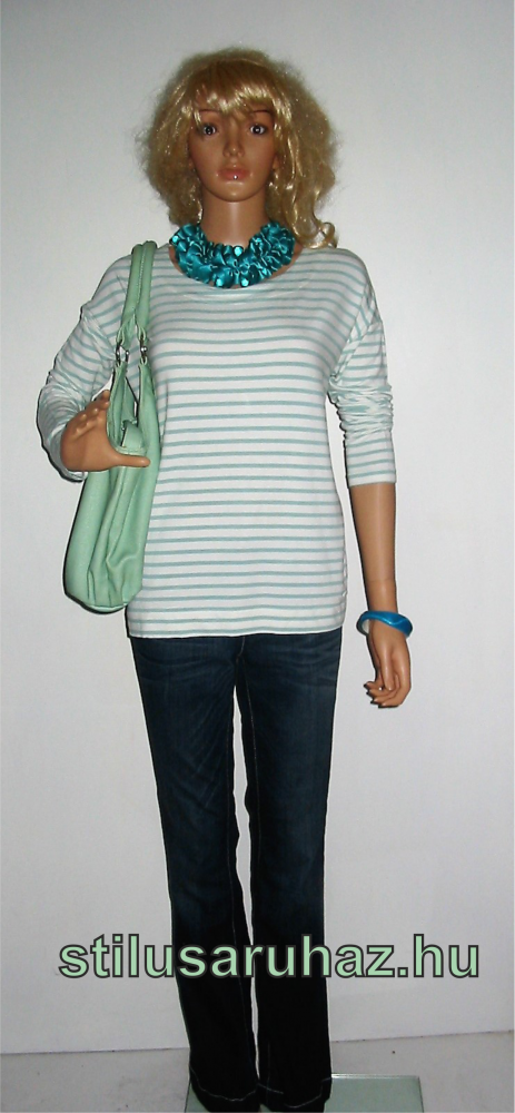 Csíkos, hosszú ujjú póló