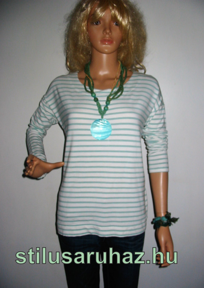 Csíkos, hosszú ujjú póló