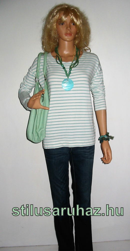 Csíkos, hosszú ujjú póló