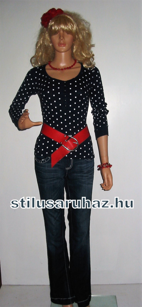 Livre Blue pöttyös felső