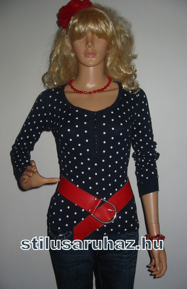 Livre Blue pöttyös felső