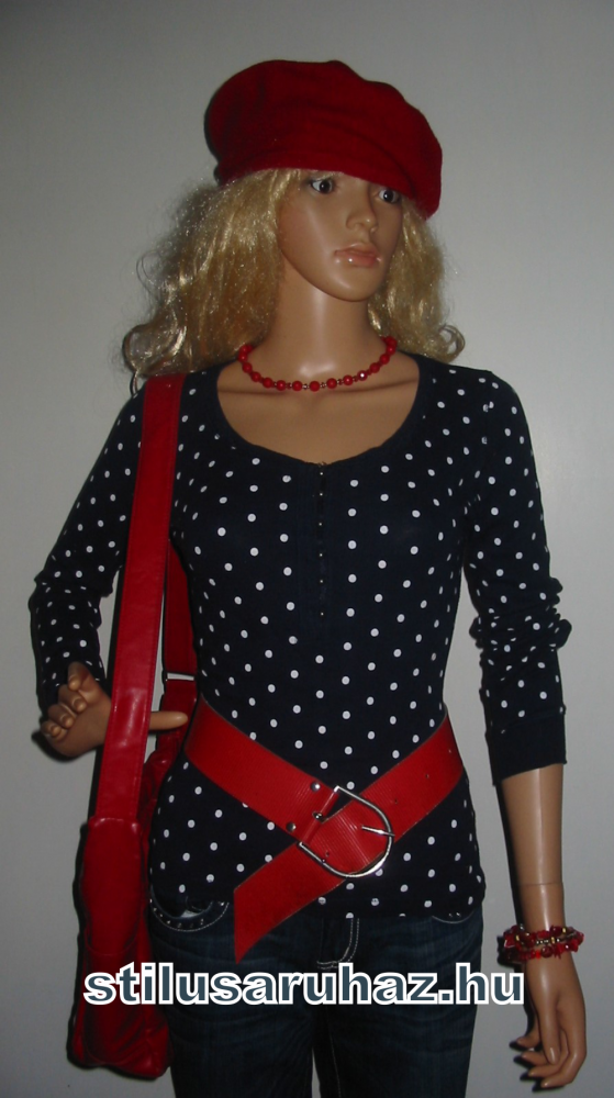 Livre Blue pöttyös felső