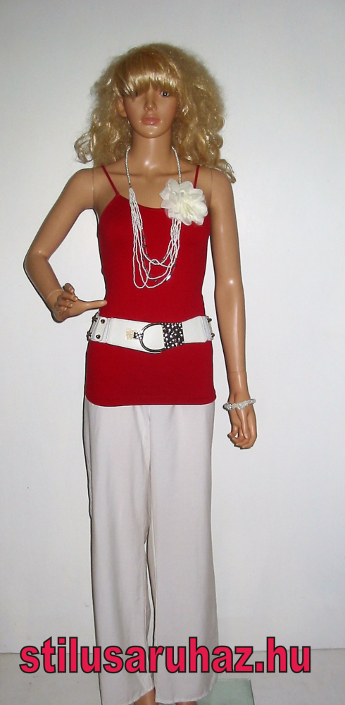 Piros spagettipántos top