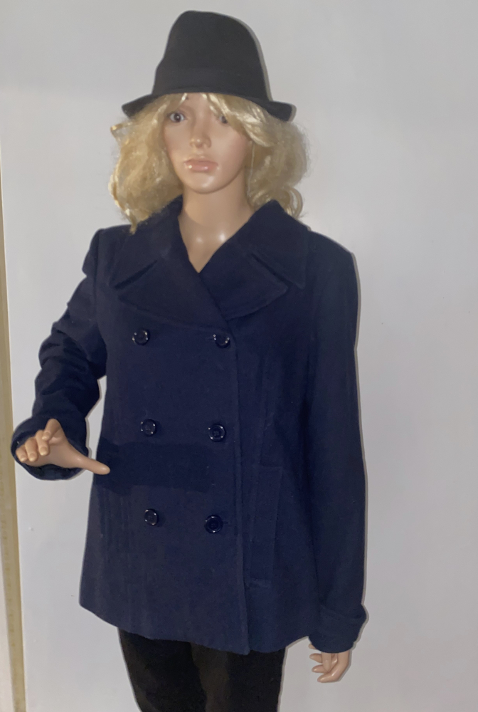 Sötétkék rövid kabát